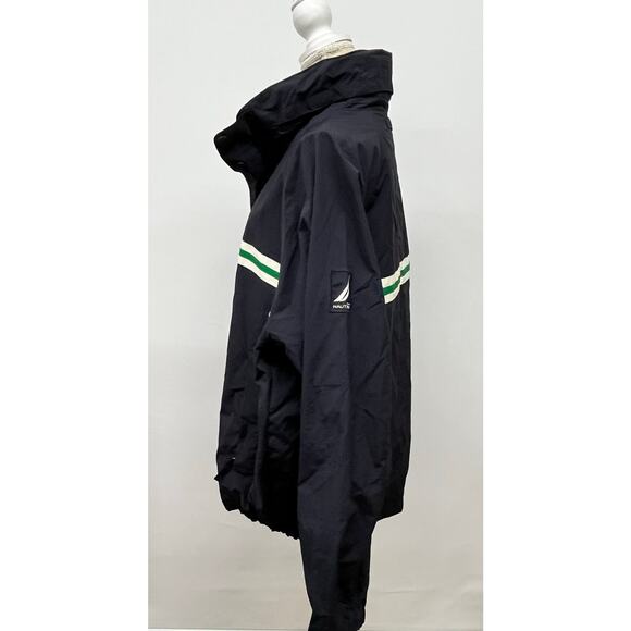 Vintage 90s Nautica Mens XXL Sailing Windbreaker Raincoat NS-83 Hooded Blue - Picture 5 of 16